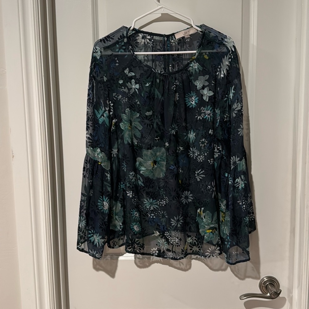 Sheer-Velvet Blouse